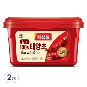 해찬들 태양초 골드 고추장, 1kg, 2개