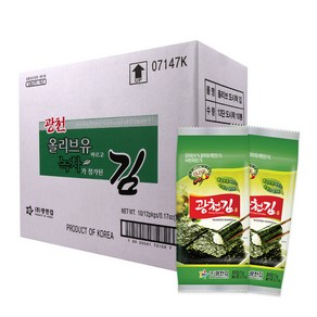 광천김 올리브 녹차 도시락김, 600g, 1박스