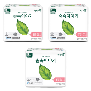 예지미인 숲속이야기 비오셀 중형 생리대 날개형, 3개