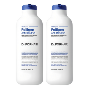 닥터포헤어 두피각질케어 폴리젠 비듬 개선 샴푸, 500ml, 2개