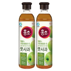 대상 청정원 홍초 풋사과, 900ml, 2개