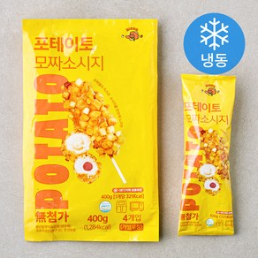 오늘의간식 포테이토 모짜소시지 핫도그 (냉동), 100g, 4개입, 1개