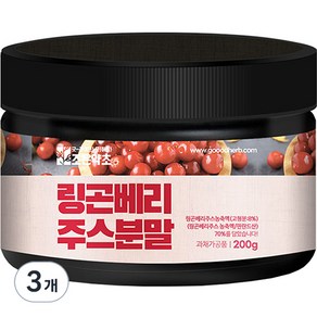 조은약초 링곤베리 주스분말, 3개, 200g