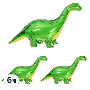 조이파티 공룡 브라키오사우르스 은박풍선, 그린, 6개
