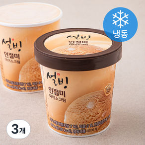 설빙 인절미 아이스크림 (냉동), 474ml, 1개입, 3개