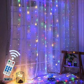 비상 LED 와이어 감성 줄조명 300구, 무지개색, 1개