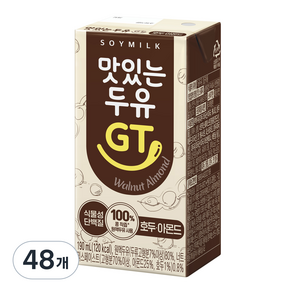 맛있는두유GT 호두 아몬드, 190ml, 48개