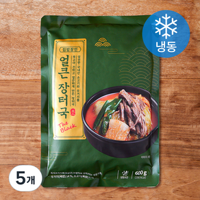 집밥장인 얼큰 장터국 더블랙 (냉동), 600g, 5개