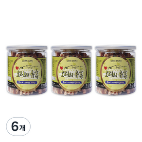 럭셔리발란스 강아지용 유혹 져키간식 200g, 오리, 6개