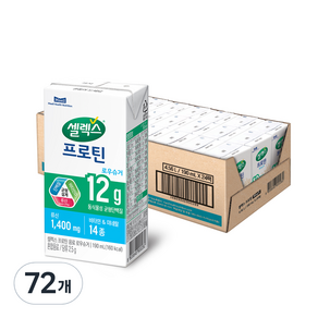 셀렉스 프로틴 로우슈거 음료, 190ml, 72개