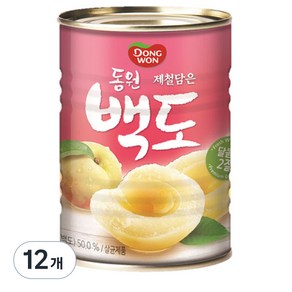 동원 백도 과일통조림, 400g, 12개