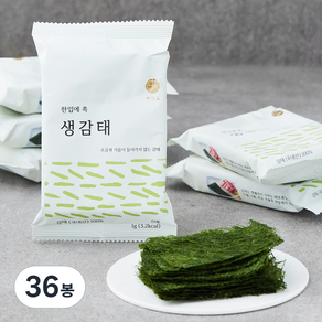 바다숲 한입에 쏙 생감태, 36봉, 1g