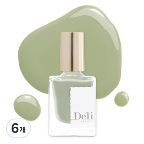 델리뷰티 딥시럽 루어인무드 네일컬러, MGR402 릴리 그린, 10ml, 6개