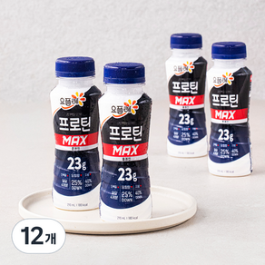 요플레 프로틴 맥스 플레인, 210ml, 12개