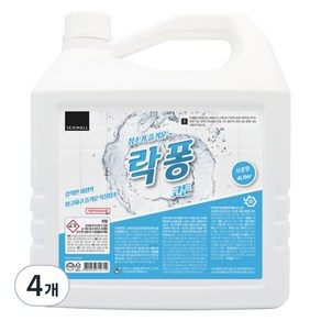 락퐁 욕실세정제 코튼향, 4L, 4개