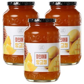 초록원 파인애플 망고잼, 1kg, 3개