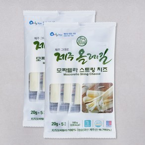 올레길치즈 모짜렐라 스트링 치즈 5ea, 100g, 2입