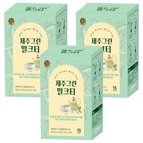 우리차 제주 그린 밀크티, 20g, 15개입, 3개