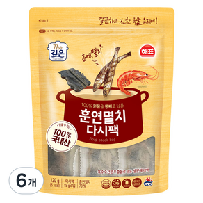 해표 훈연멸치 다시팩, 6개