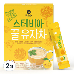 맥널티커피 스테비아 꿀 유자차, 15g, 30개입, 2개