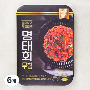 반찬단지 쫄깃하고 부드러운 명태회 무침, 170g, 6개