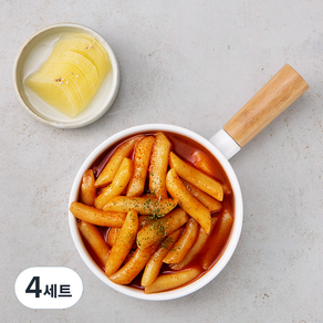 오분떡볶이 + 단무지 4인분 세트 완전매콤3맛, 4세트