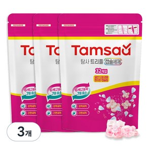 탐사 트리플 캡슐 세제 프레쉬플로럴 향 14ml, 32개입, 3개