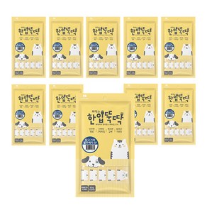 한입뚝딱 짜먹는 강아지 간식 닭고기와 블루베리, 닭고기 + 블루베리 혼합맛, 60g, 10개