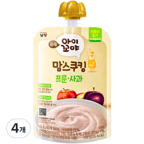 아이꼬야 유아용 맘스쿠킹 이유식 6개월부터, 프룬사과, 100g, 4개