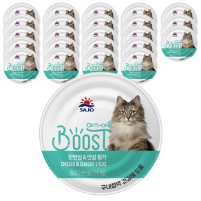 옵티원 고양이 부스트 간식캔, 혼합맛(닭안심/맛살), 160g, 24개