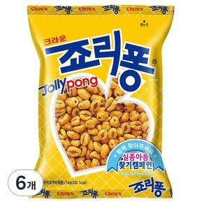 크라운 죠리퐁 스낵, 74g, 6개