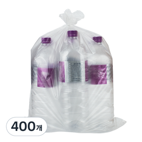 쓰리포 분리수거함 평판 쓰레기봉투 투명, 400개, 30L