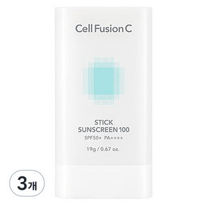 셀퓨전씨 썬스크린 100 스틱 SPF50+ PA++++, 19g, 3개