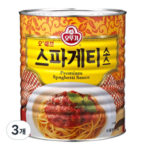 오뚜기 오쉐프 스파게티 소스, 3kg, 3개