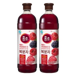 청정원 홍초 복분자, 1.5L, 2개