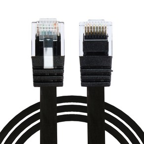 칼론 CAT6 UTP 평면 랜케이블 10m, 블랙, 1개