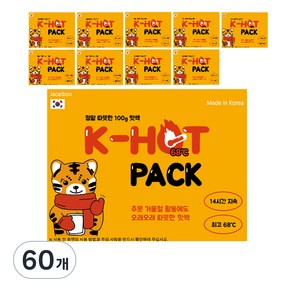 피삼십일 자카본 포켓형 핫팩 100g, 60개