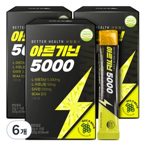 더존건강 배럴헬스 아르기닌 5000 15p, 300g, 6개