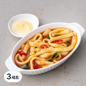 오분떡볶이 납작 + 단무지 4인분 세트 중독맛, 3세트