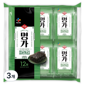 씨제이 명가 파래김 12p, 48g, 3개