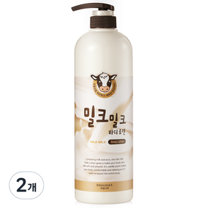 과일나라 밀크퐁당 우유 바디로션 파우더향, 1L, 2개