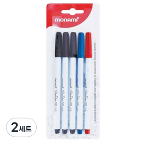 모나미 SP351 사인펜 혼합 5p 세트, 흑색, 청색, 적색, 2세트