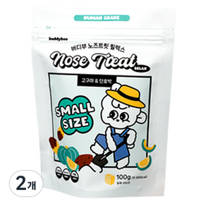 버디부 강아지 노즈트릿 릴렉스 간식, 혼합맛(단호박/고구마), 100g, 2개