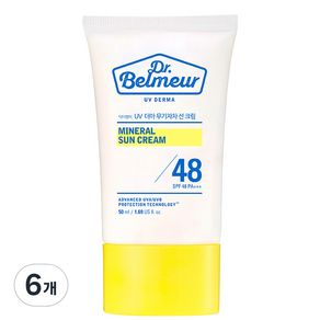 더페이스샵 닥터벨머 UV 더마 무기자차 선크림 SPF48 PA+++, 50ml, 6개