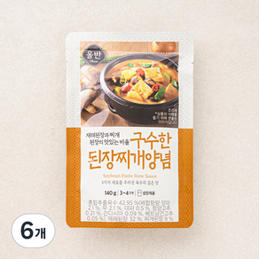 올반 구수한 된장 찌개 양념, 140g, 6개