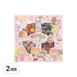 동아피엠에스 DIY 다꾸 방수 스티커 기프트 박스 100종 세트, 피크닉, 2세트