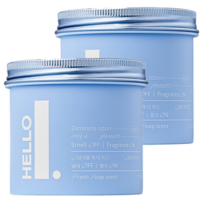 헬로프로젝트 에어 캔들 탈취제 프레쉬솝 본품, 150g, 2개