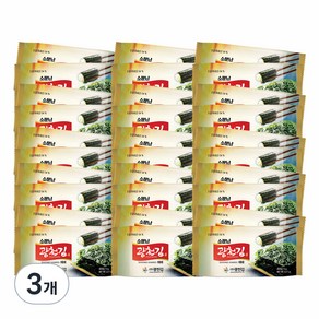 광천김 소문난 광천김 재래 도시락김 30봉, 150g, 3개