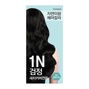 자연이랑 헤어칼라 염색약, 1N검정색, 1개