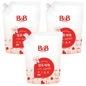 비앤비 비자극 유아 섬유세제 시그니처향 캡리필형, 1.5L, 3개